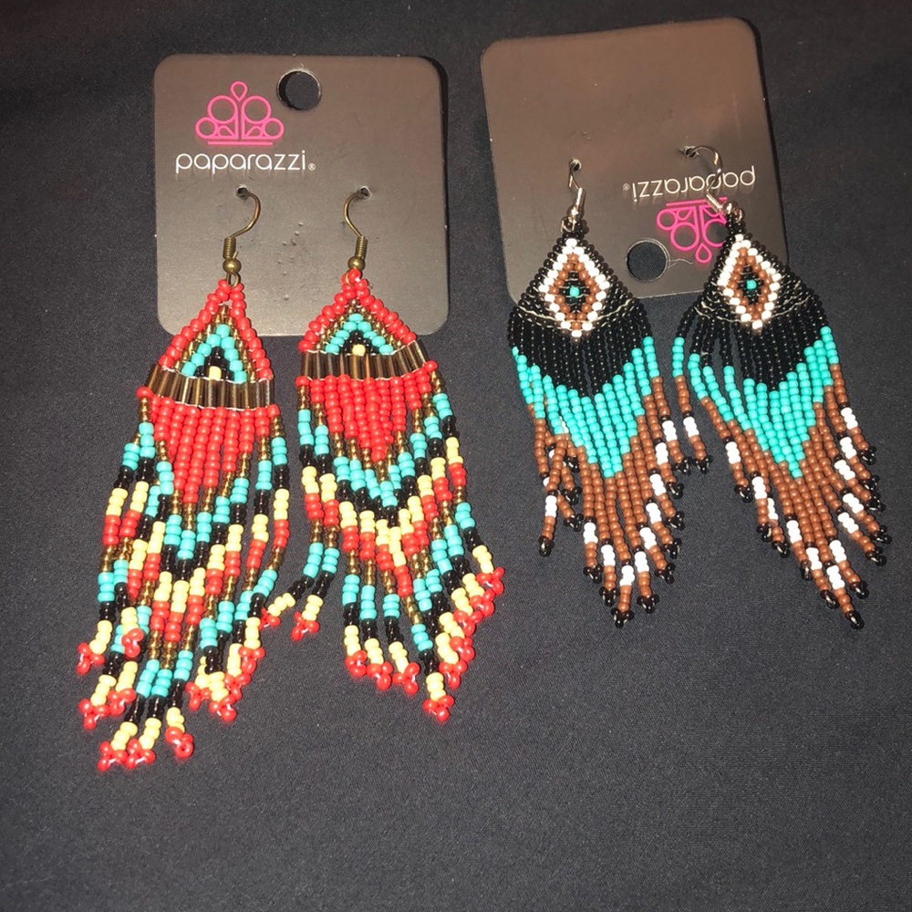 Two brand new sets of beaded earrings